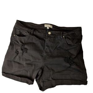 Women's Wax Jeans Black Jean Shorts. Size 3XL